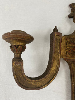 Pair Of 18th Century Wooden Candle Wall Sconces