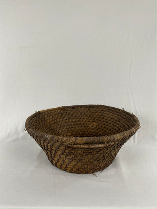 Antique French Rattan Basket