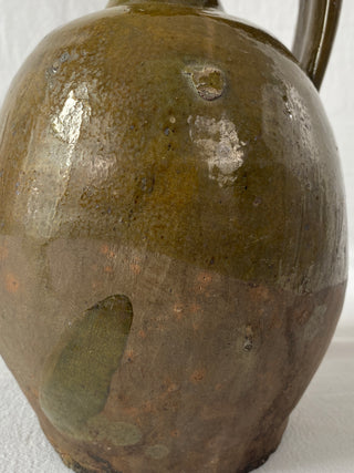 Antique French Green Oil Jug