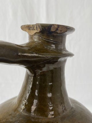 Antique French Green Oil Jug