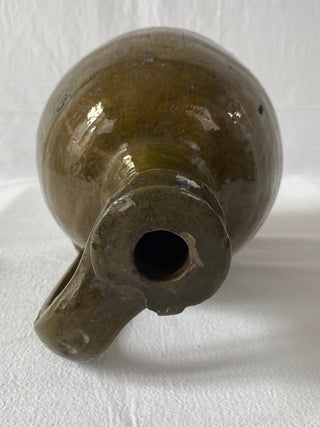 Antique French Green Oil Jug