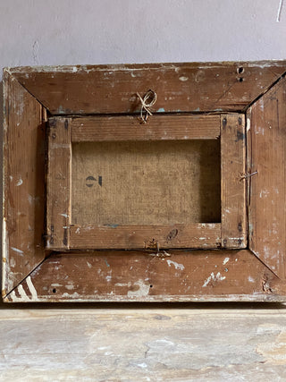 Antique Framed Floral Oil On Canvas