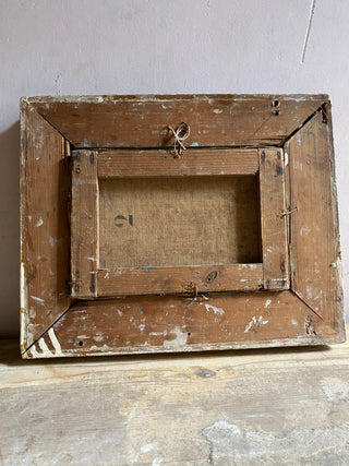 Antique Framed Floral Oil On Canvas