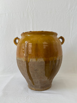 Antique Yellow Glazed Confit Pot