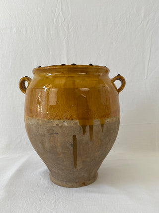 Antique Yellow Glazed Confit Pot