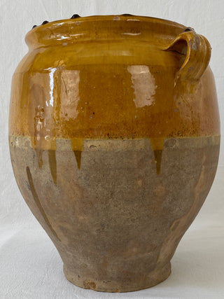 Antique Yellow Glazed Confit Pot