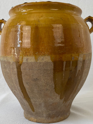 Antique Yellow Glazed Confit Pot