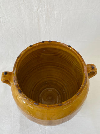 Antique Yellow Glazed Confit Pot