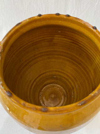 Antique Yellow Glazed Confit Pot