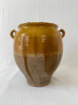 Antique Yellow Glazed Confit Pot