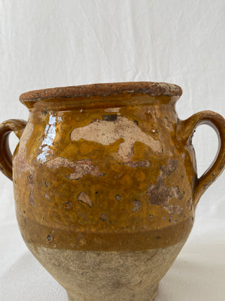 Antique Yellow Glazed Confit Pot