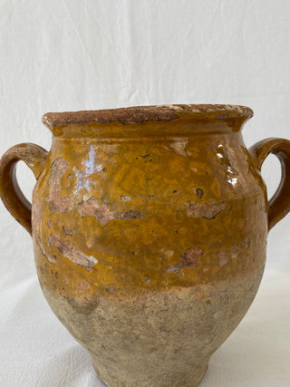 Antique Yellow Glazed Confit Pot