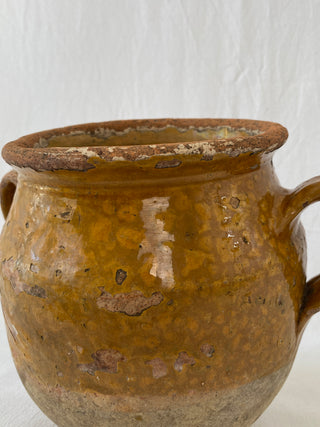 Antique Yellow Glazed Confit Pot