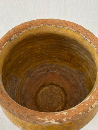 Antique Yellow Glazed Confit Pot