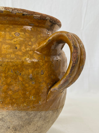 Antique Yellow Glazed Confit Pot