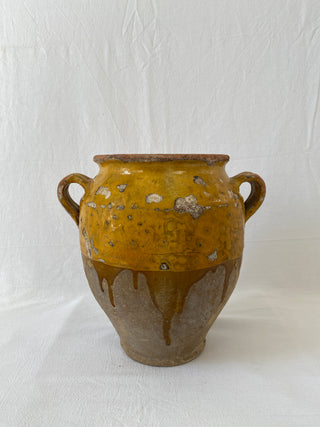 Antique Yellow Glazed Confit Pot