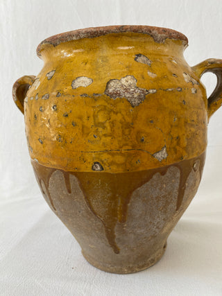 Antique Yellow Glazed Confit Pot