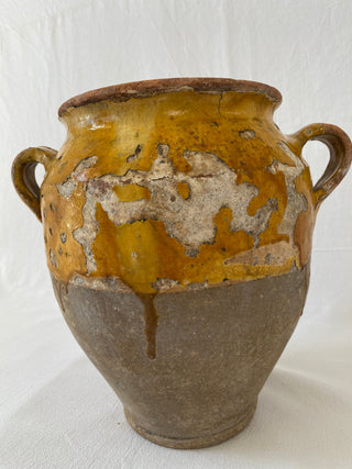 Antique Yellow Glazed Confit Pot