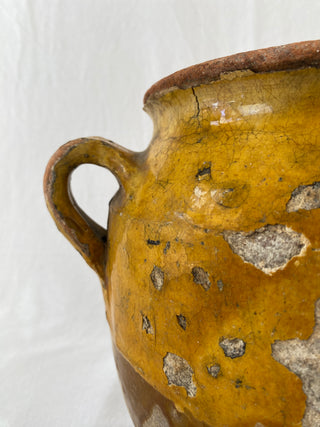 Antique Yellow Glazed Confit Pot