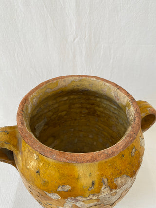Antique Yellow Glazed Confit Pot