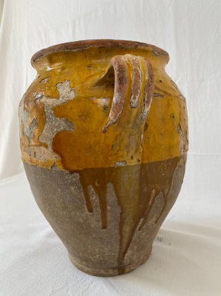Antique Yellow Glazed Confit Pot