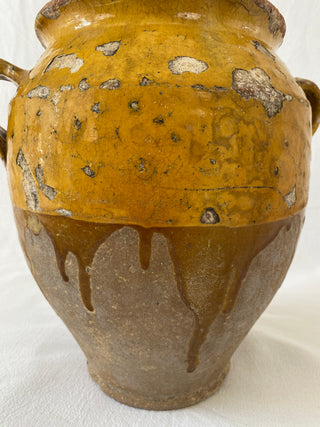 Antique Yellow Glazed Confit Pot