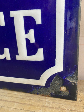 Antique French Rue De L'observance Street Sign
