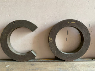 Vintage French Coiffure Sign In Zinc