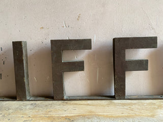 Vintage French Coiffure Sign In Zinc