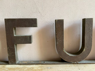 Vintage French Coiffure Sign In Zinc