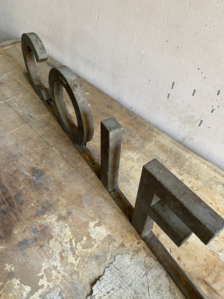 Vintage French Coiffure Sign In Zinc