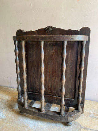French Wooden Umbrella Stand