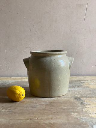 Beige Stoneware Pot à Graisse