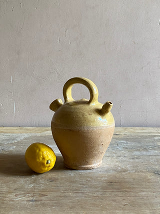 Yellow Glazed Water Cruche