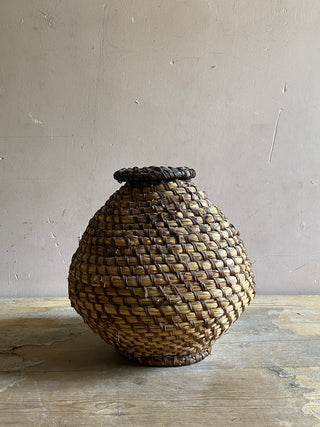 Antique French Rattan Basket