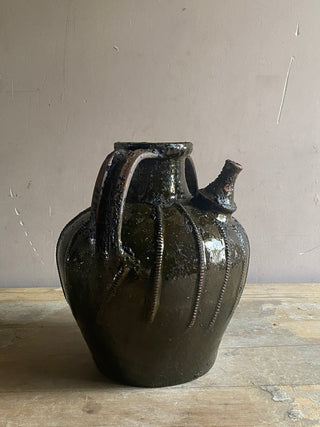 Rare 18th Century Antique French Walnut Oil Jar