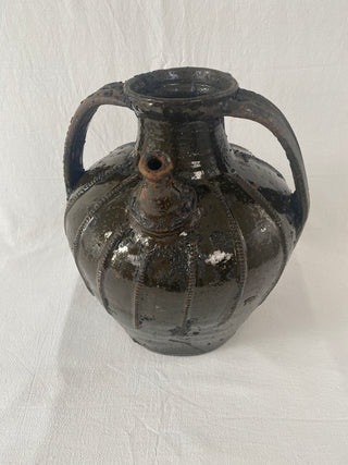 Rare 18th Century Antique French Walnut Oil Jar