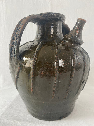Rare 18th Century Antique French Walnut Oil Jar