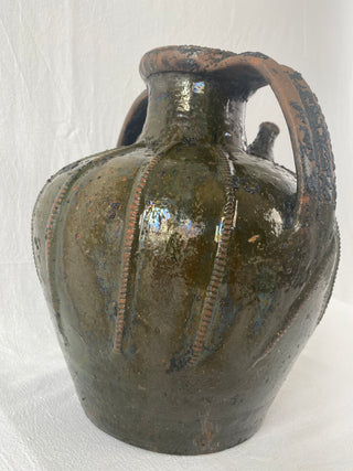 Rare 18th Century Antique French Walnut Oil Jar