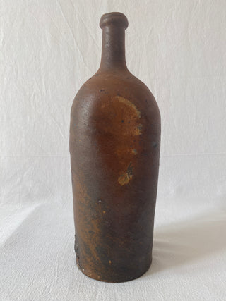 Brown Handmade Stoneware Bottle