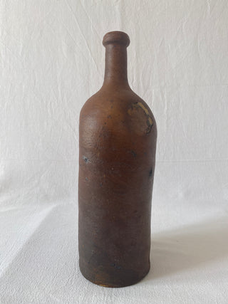 Brown Handmade Stoneware Bottle