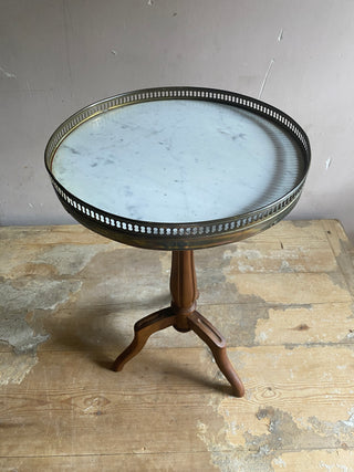 French Gueridon Marble Topped Side Table
