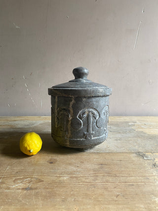 French Hand Carved Marble Pot