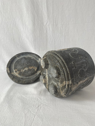 French Hand Carved Marble Pot