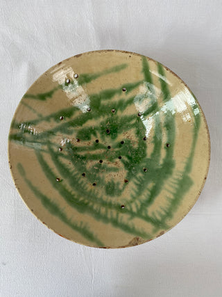 Vintage French Ceramic Strainer