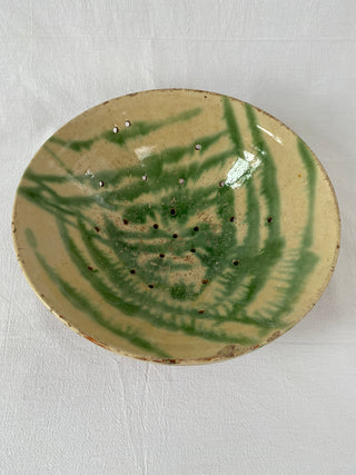 Vintage French Ceramic Strainer