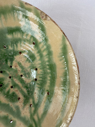 Vintage French Ceramic Strainer