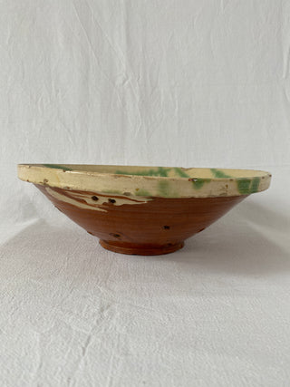 Vintage French Ceramic Strainer