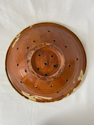 Vintage French Ceramic Strainer
