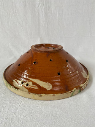 Vintage French Ceramic Strainer